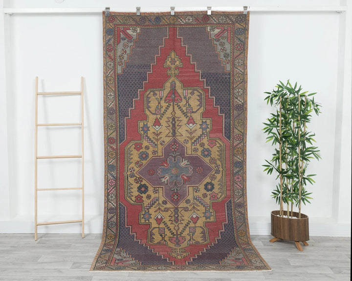 Rust Turkish Oushak Rug 4' 3" x 8' 10" Hand-Knotted