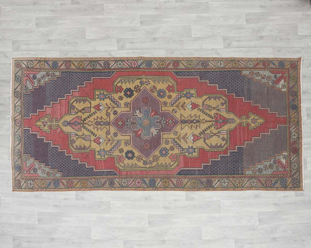 Rust Turkish Oushak Rug 4' 3" x 8' 10" Hand-Knotted view 9