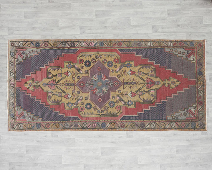 Rust Turkish Oushak Rug 4' 3" x 8' 10" Hand-Knotted view 9