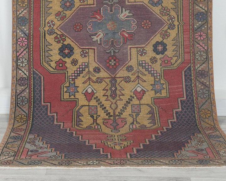 Rust Turkish Oushak Rug 4' 3" x 8' 10" Hand-Knotted view