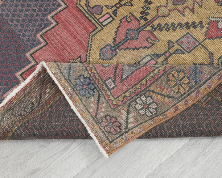 Rust Turkish Oushak Rug 4' 3" x 8' 10" Hand-Knotted field