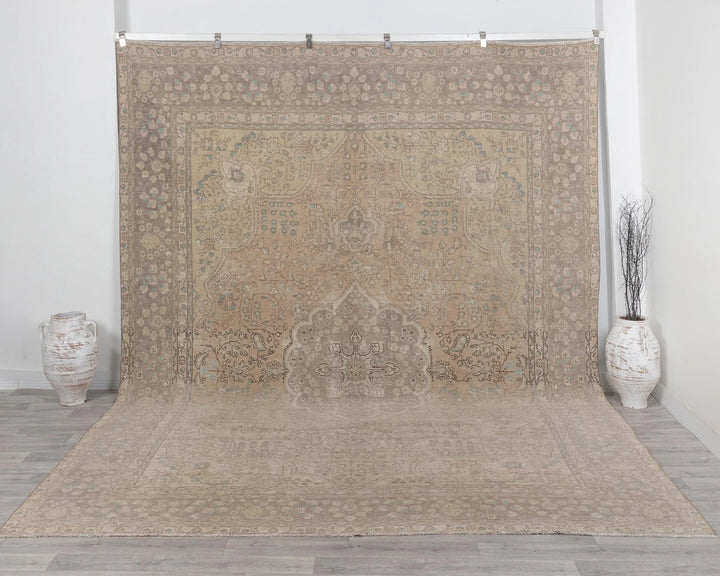 Multicolor Turkish Oushak Rug 9'10" x 12'2" Hand-Knotted | No. VR83505