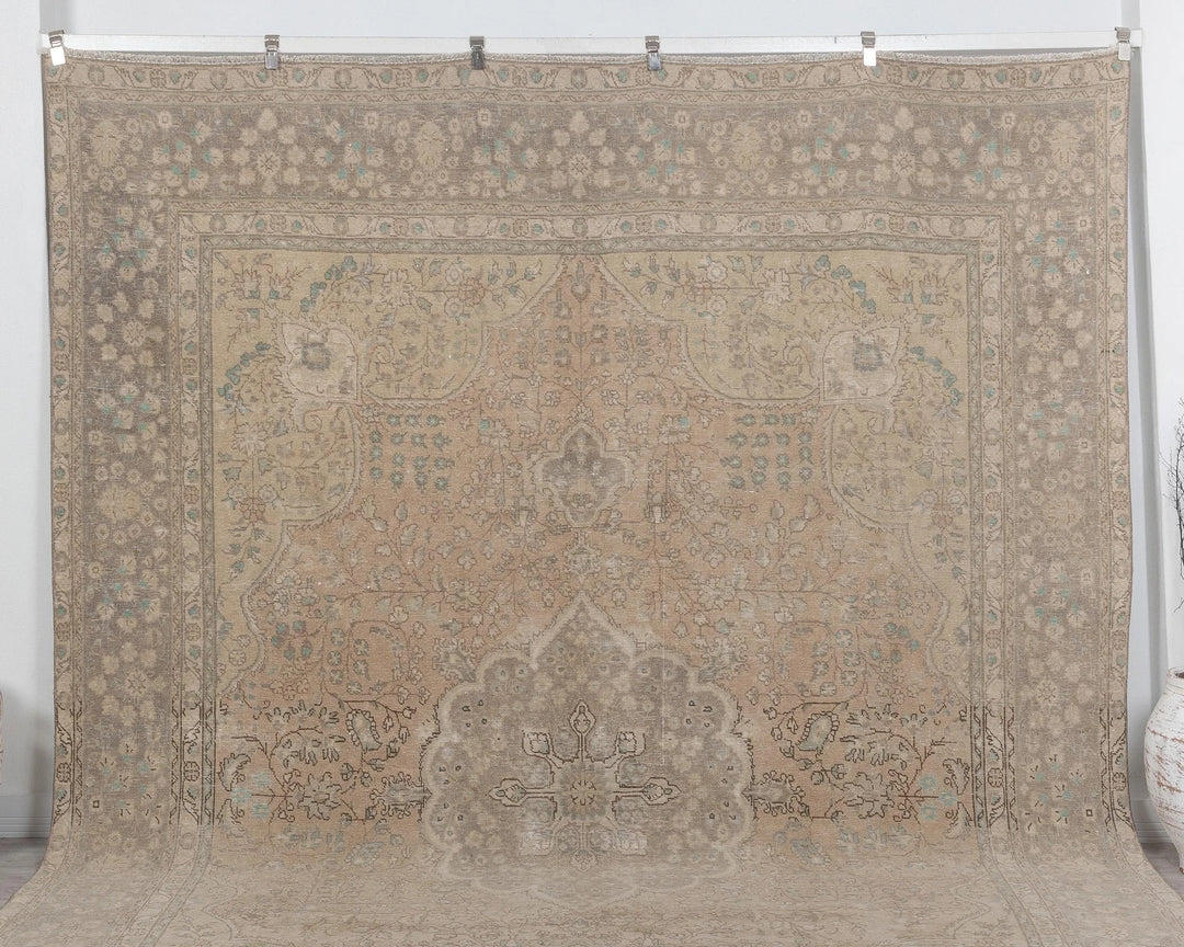 Multicolor Turkish Oushak Rug 9'10" x 12'2" Hand-Knotted | No. VR83505