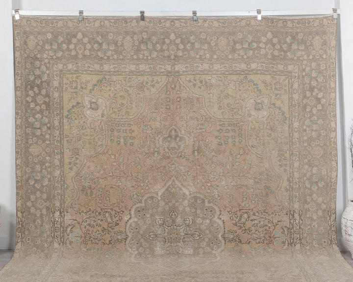 Multicolor Turkish Oushak Rug 9'10" x 12'2" Hand-Knotted | No. VR83505