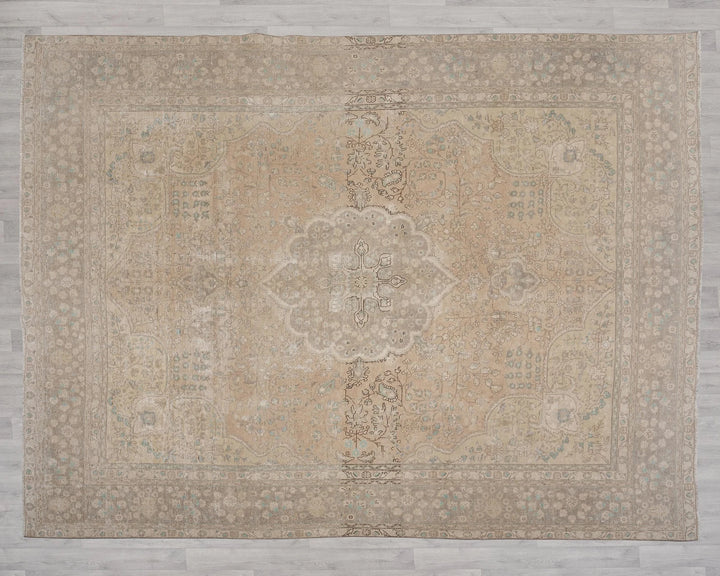 Multicolor Turkish Oushak Rug 9'10" x 12'2" Hand-Knotted | No. VR83505