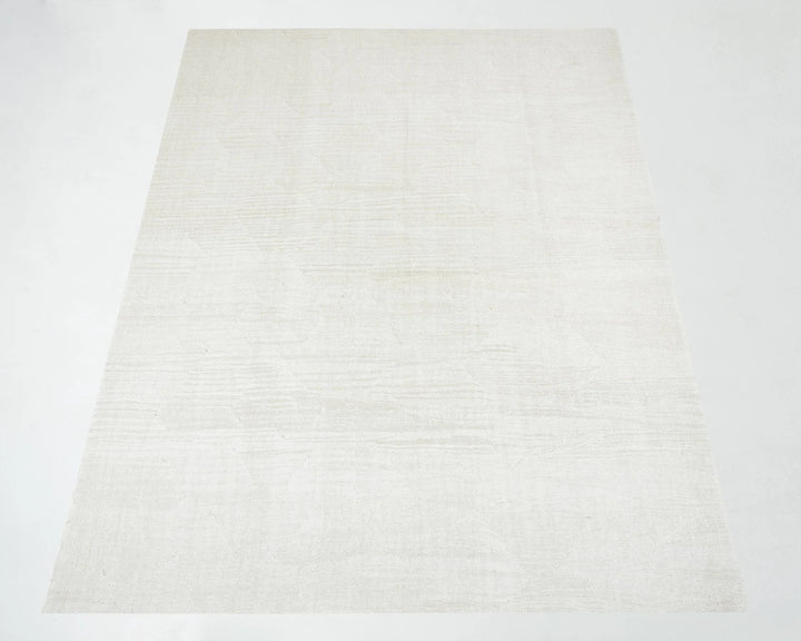White Turkish Kilim Rug 9' 1" x 11' 7" Flat-Weave | No. VR83571