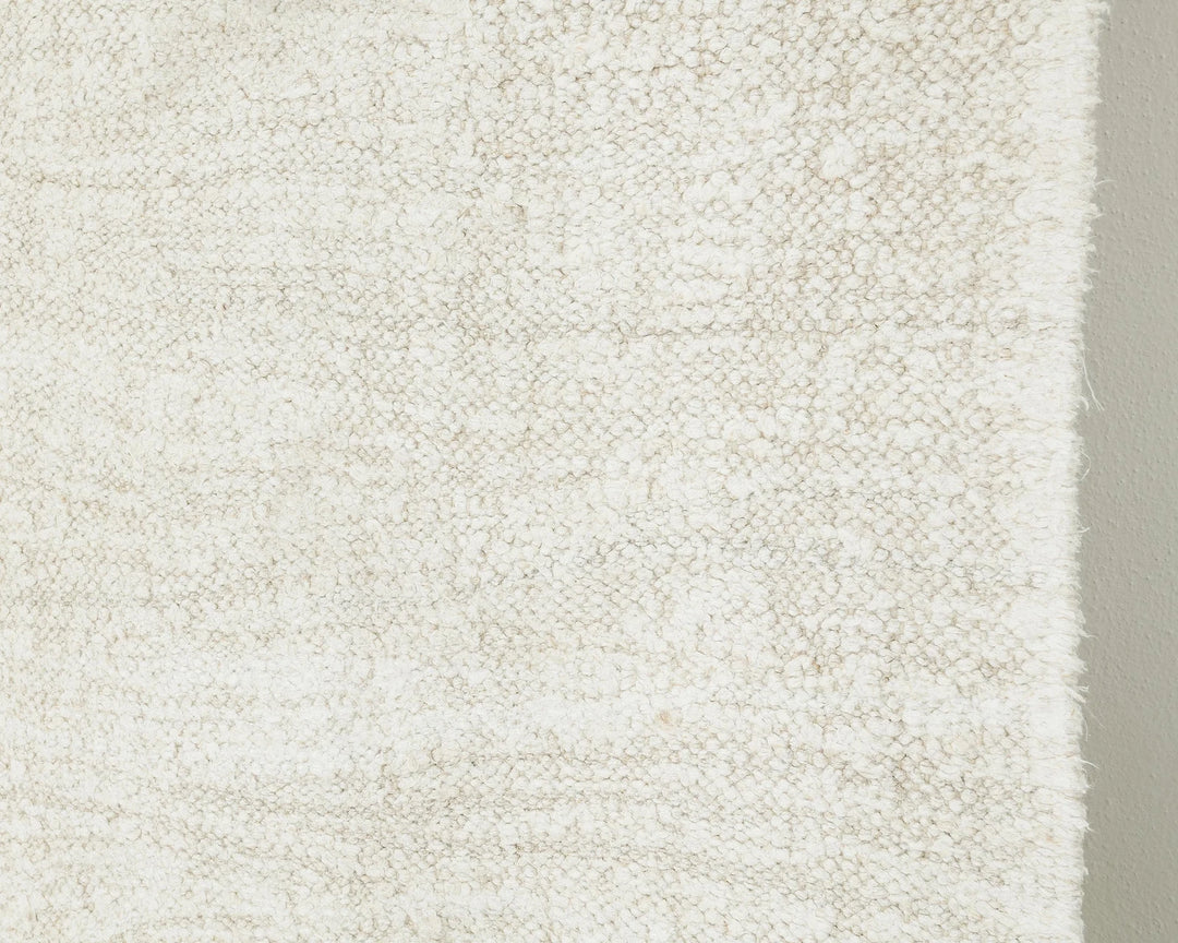 White Turkish Kilim Rug 9' 1" x 11' 7" Flat-Weave | No. VR83571
