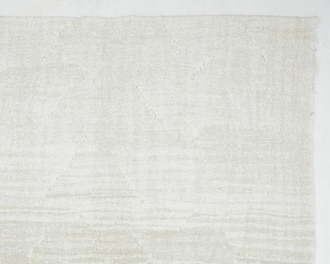 White Turkish Kilim Rug 9' 1" x 11' 7" Flat-Weave | No. VR83571
