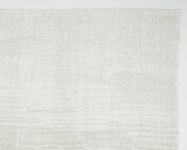White Turkish Kilim Rug 9' 1" x 11' 7" Flat-Weave | No. VR83571