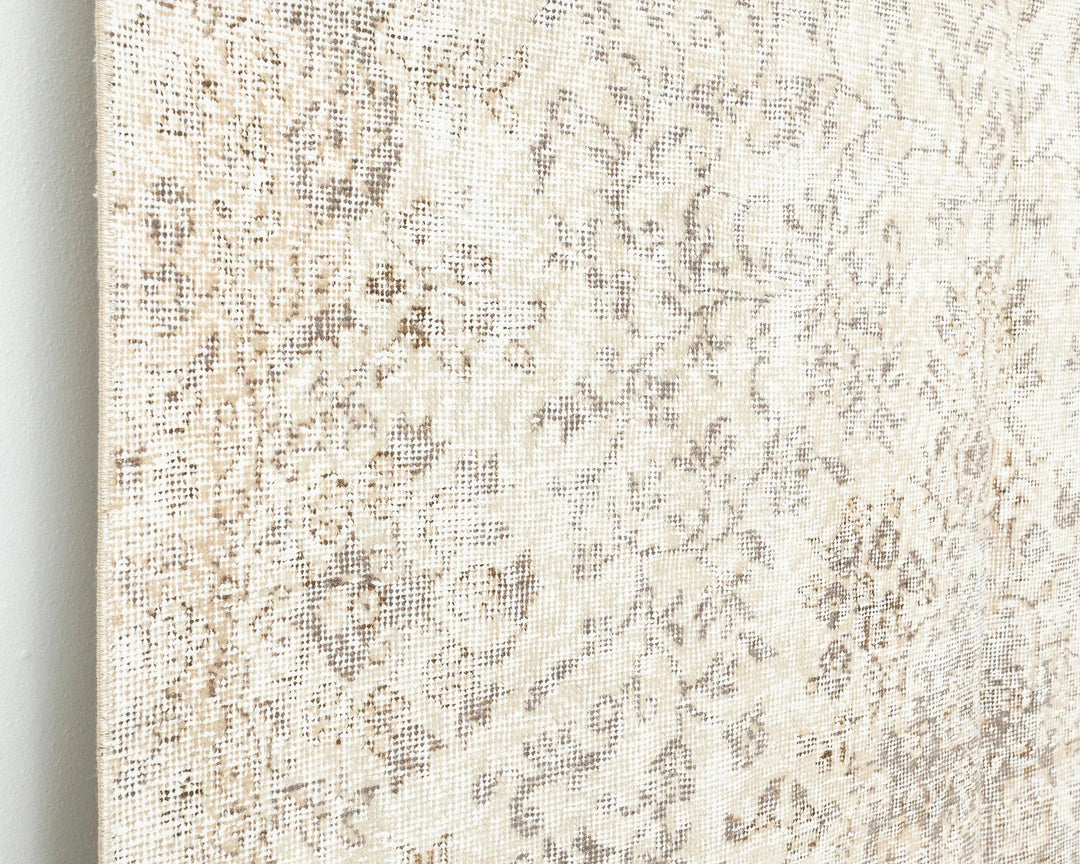 Beige Turkish Oushak Rug 4'11" x 8'7" Hand-Knotted | No. VR83572