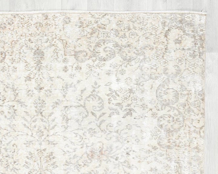 Beige Turkish Oushak Rug 4'11" x 8'7" Hand-Knotted | No. VR83572