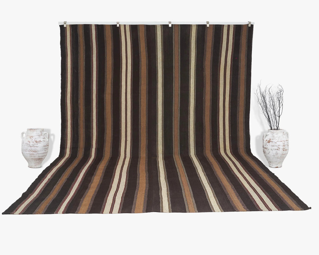 Multicolor Turkish Kilim Rug 9' 4" x 12' 8" Flat-Weave | No. VR83586