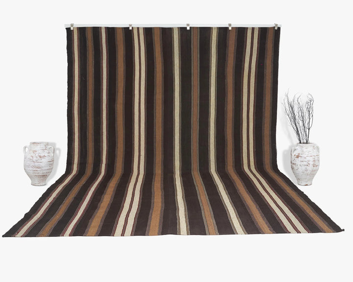 Multicolor Turkish Kilim Rug 9' 4" x 12' 8" Flat-Weave | No. VR83586
