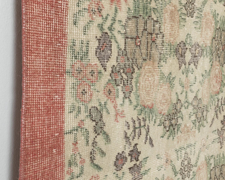 Multicolor Turkish Oushak Rug 6'9" x 3'6" Hand-Knotted | No. VR83673