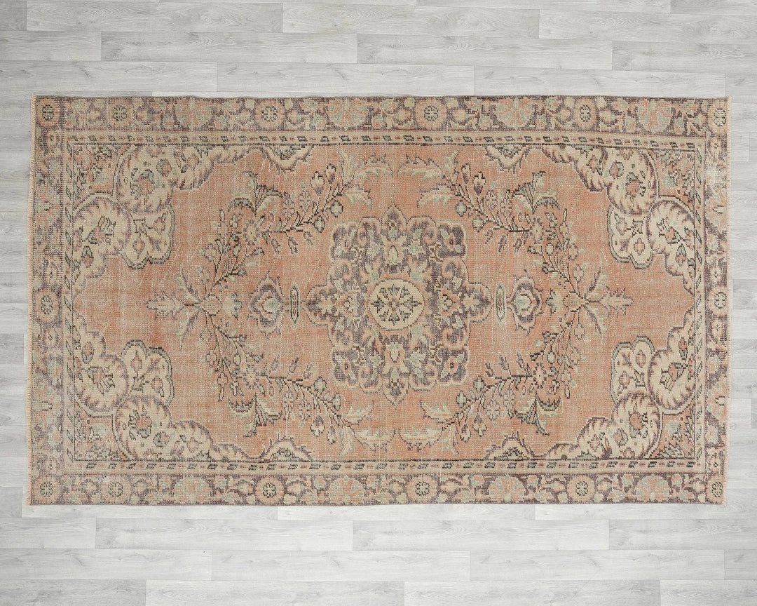Multicolor Turkish Oushak Rug 5'6" x 9' Hand-Knotted | No. VR83872