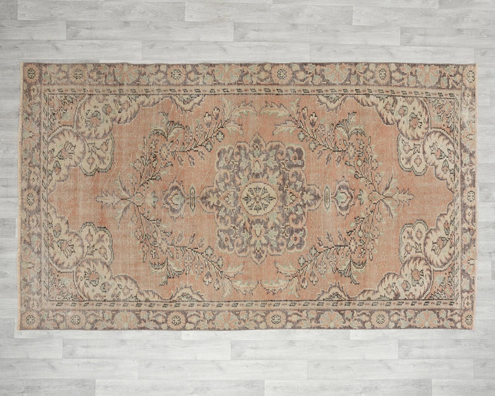 Multicolor Turkish Oushak Rug 5'6" x 9' Hand-Knotted | No. VR83872