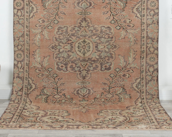 Multicolor Turkish Oushak Rug 5'6" x 9' Hand-Knotted | No. VR83872