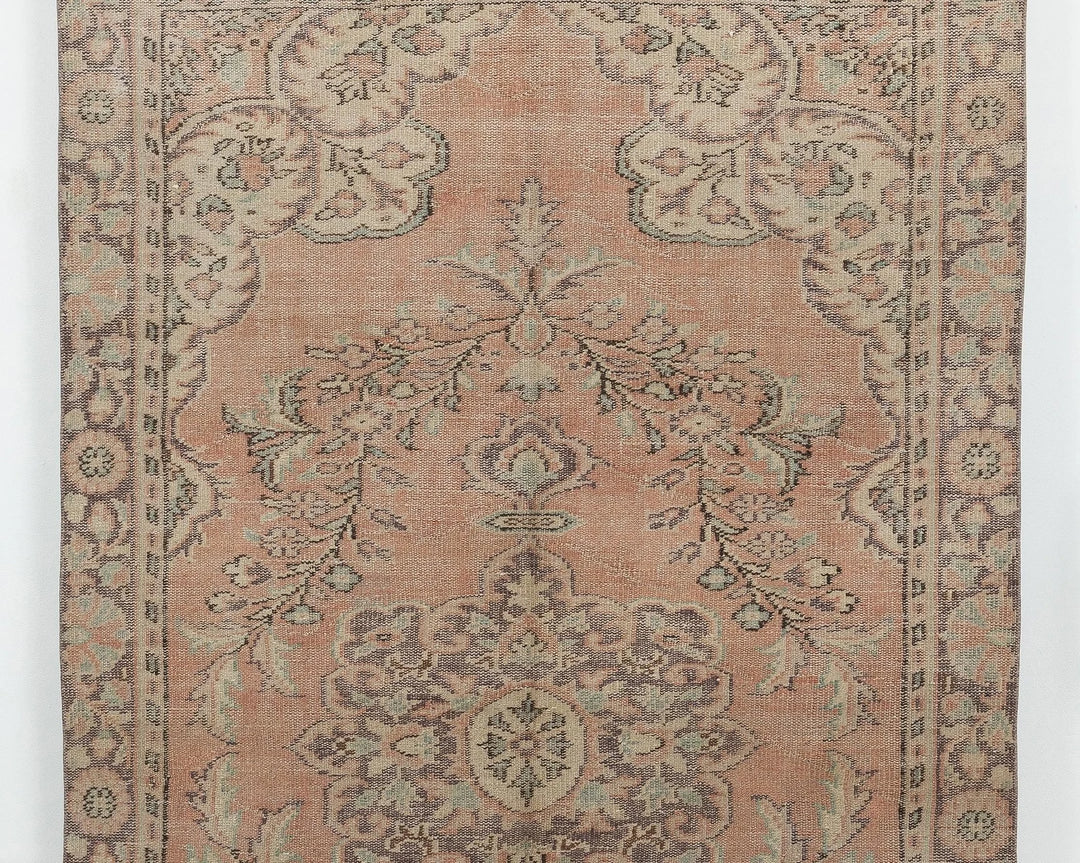Multicolor Turkish Oushak Rug 5'6" x 9' Hand-Knotted | No. VR83872