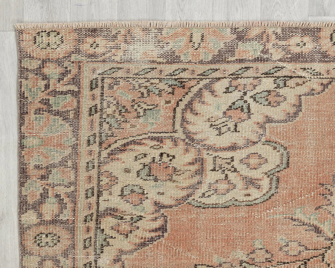 Multicolor Turkish Oushak Rug 5'6" x 9' Hand-Knotted | No. VR83872