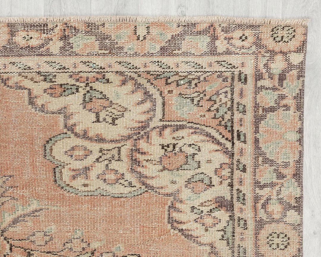 Multicolor Turkish Oushak Rug 5'6" x 9' Hand-Knotted | No. VR83872