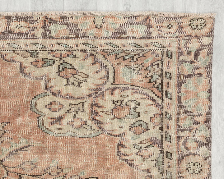 Multicolor Turkish Oushak Rug 5'6" x 9' Hand-Knotted | No. VR83872