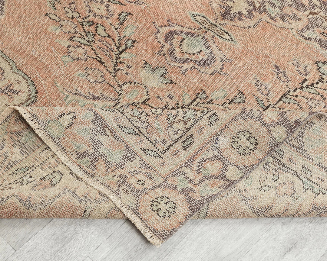 Multicolor Turkish Oushak Rug 5'6" x 9' Hand-Knotted | No. VR83872