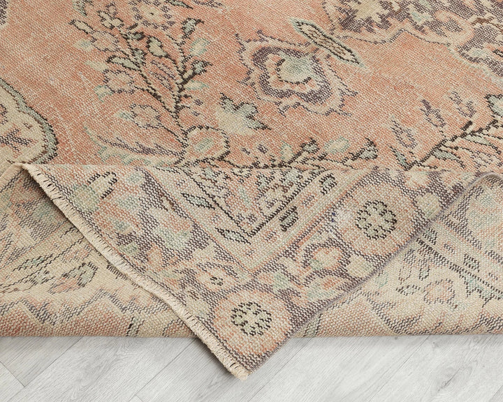 Multicolor Turkish Oushak Rug 5'6" x 9' Hand-Knotted | No. VR83872