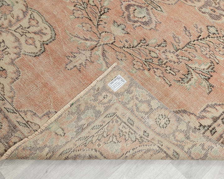 Multicolor Turkish Oushak Rug 5'6" x 9' Hand-Knotted | No. VR83872