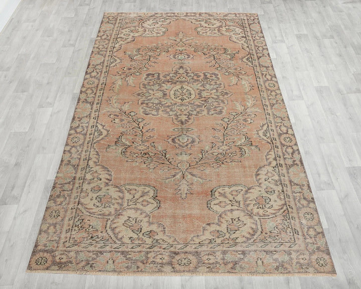 Multicolor Turkish Oushak Rug 5'6" x 9' Hand-Knotted | No. VR83872