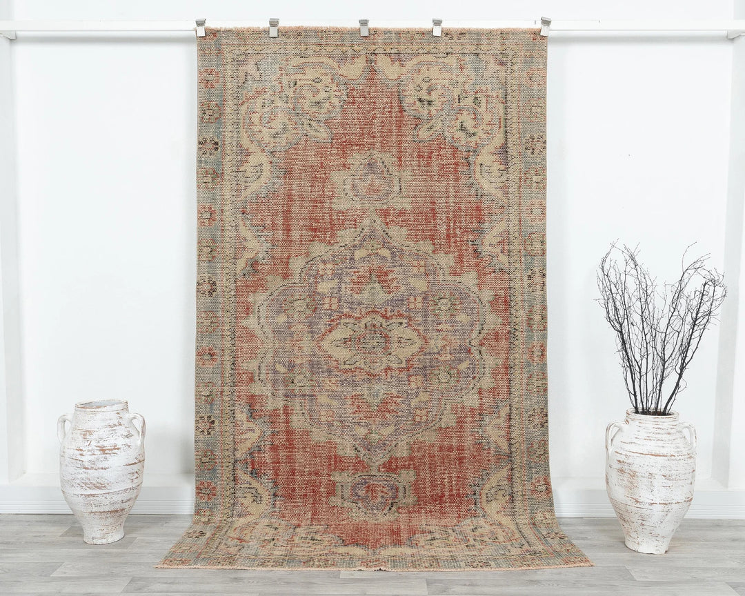 Multicolor Turkish Oushak Rug 4' 8" x 8' 4" Hand-Knotted | No. VR83955