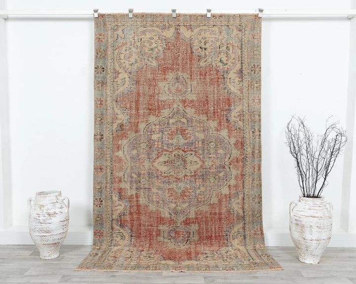 Multicolor Turkish Oushak Rug 4' 8" x 8' 4" Hand-Knotted | No. VR83955