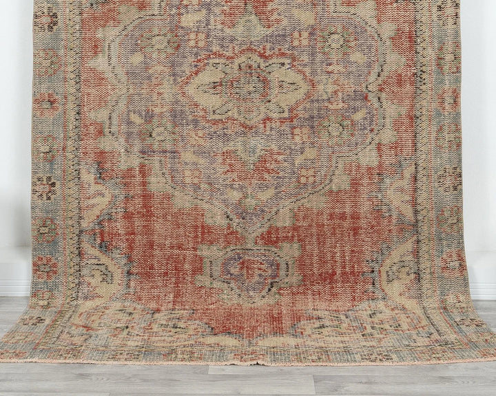 Multicolor Turkish Oushak Rug 4' 8" x 8' 4" Hand-Knotted | No. VR83955