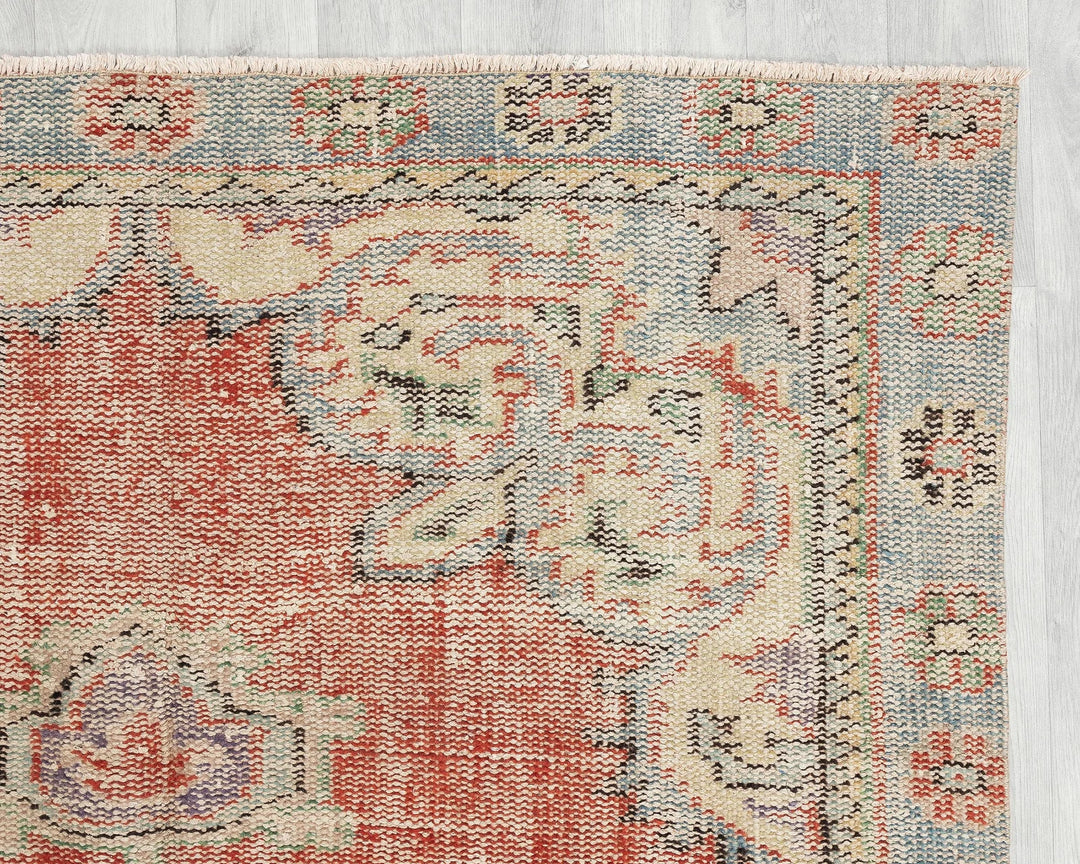 Multicolor Turkish Oushak Rug 4' 8" x 8' 4" Hand-Knotted | No. VR83955
