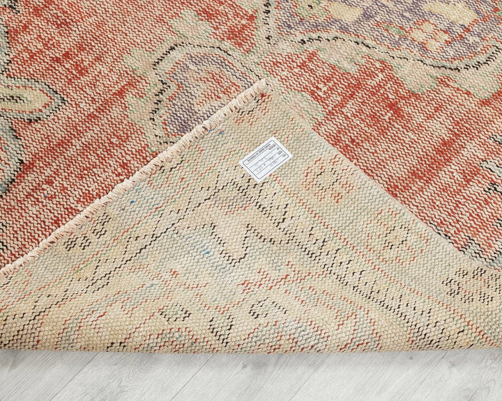 Multicolor Turkish Oushak Rug 4' 8" x 8' 4" Hand-Knotted | No. VR83955