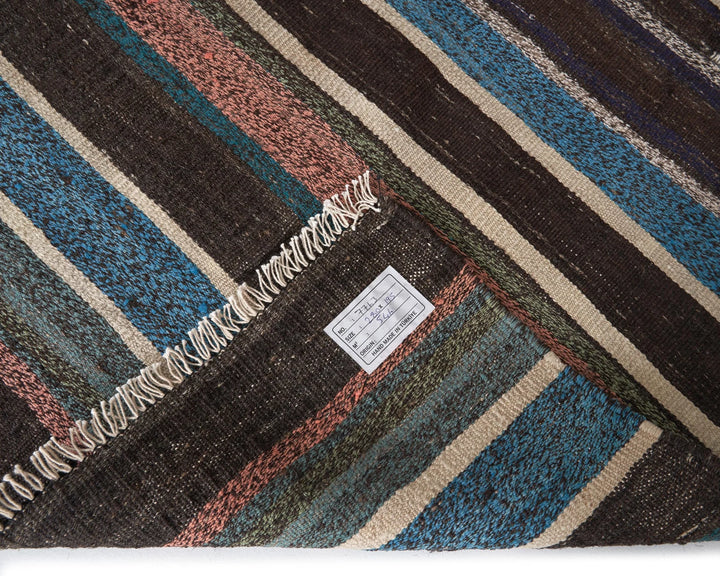 Multicolor Turkish Kilim Rug 6'5" x 9'2" Flat-Weave | No. VR83995