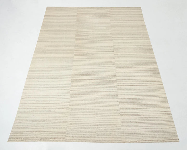 Beige Turkish Kilim Rug 10' 2" x 13' 7" Flat-Weave | No. VR84033