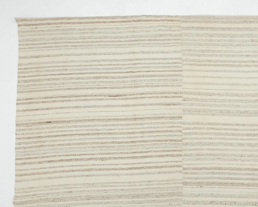 Beige Turkish Kilim Rug 10' 2" x 13' 7" Flat-Weave | No. VR84033