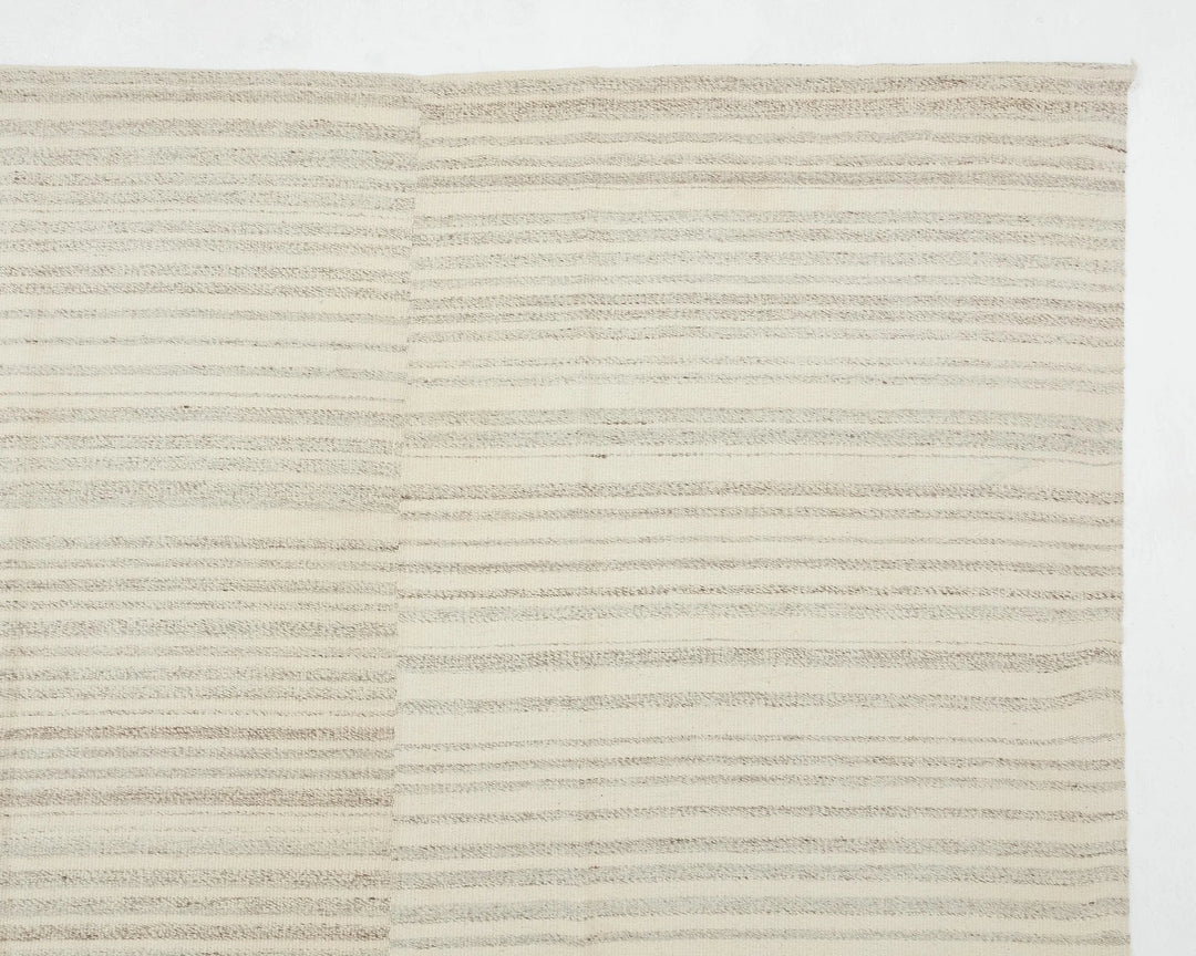 Beige Turkish Kilim Rug 10' 2" x 13' 7" Flat-Weave | No. VR84033