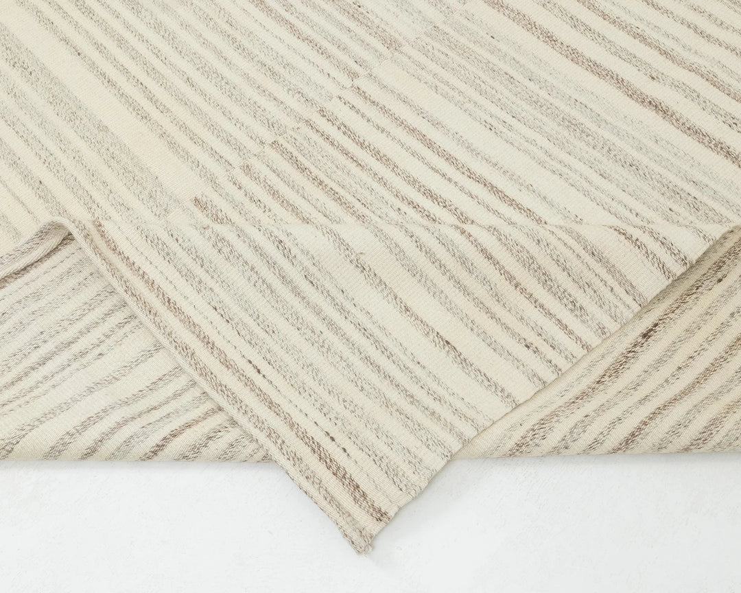 Beige Turkish Kilim Rug 10' 2" x 13' 7" Flat-Weave | No. VR84033
