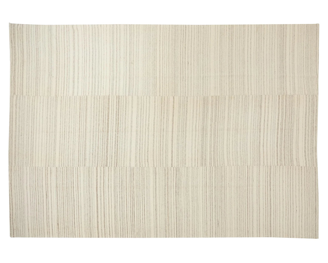 Beige Turkish Kilim Rug 10' 2" x 13' 7" Flat-Weave | No. VR84033