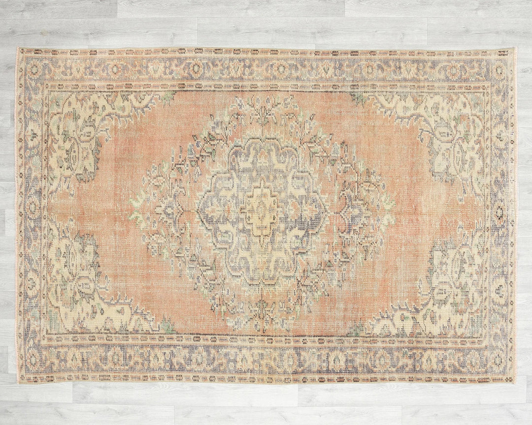Multicolor Turkish Oushak Rug 4'11" x 7'1" Hand-Knotted | No. VR84072