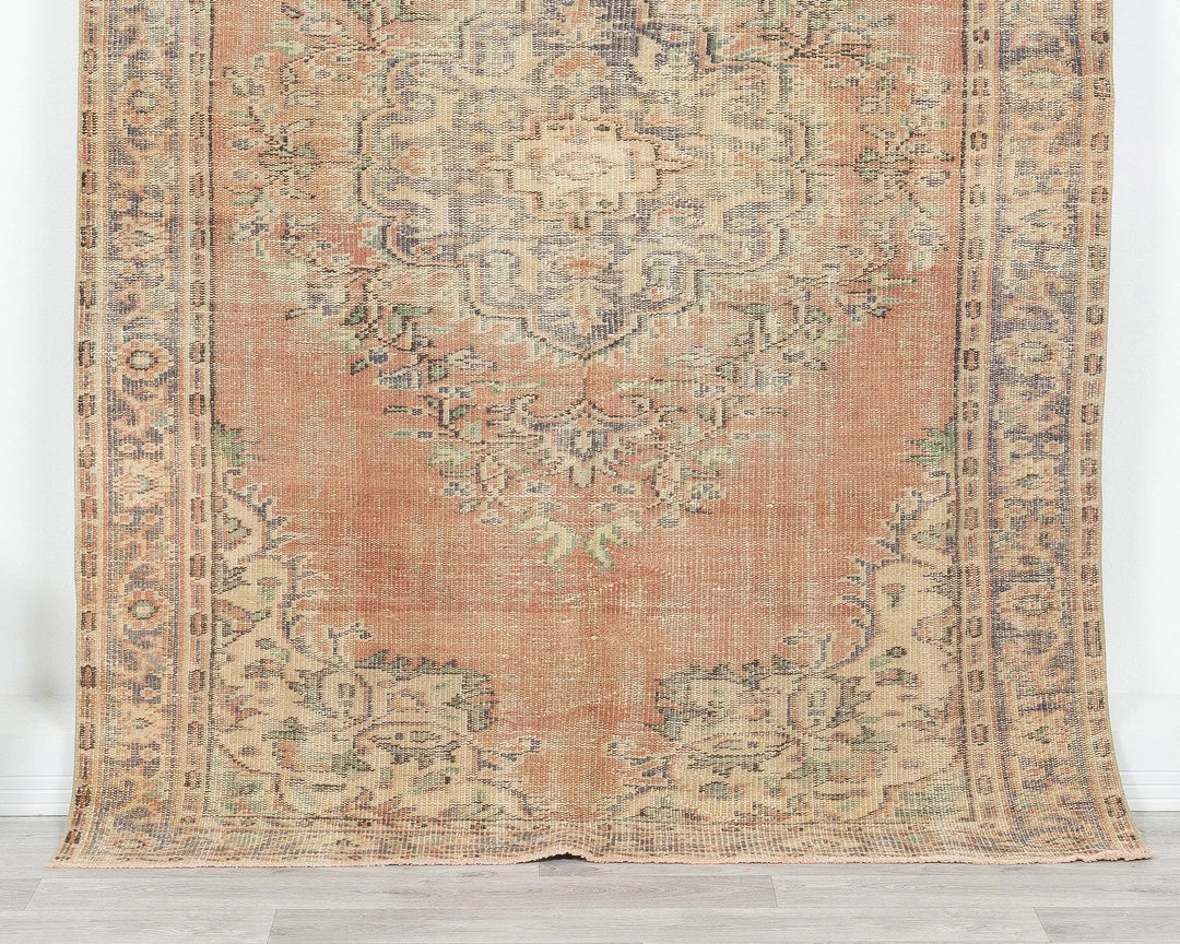 Multicolor Turkish Oushak Rug 4'11" x 7'1" Hand-Knotted | No. VR84072