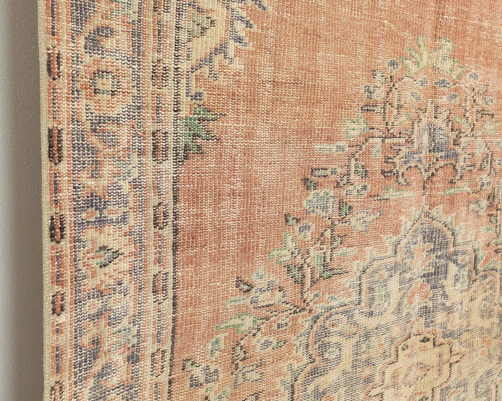 Multicolor Turkish Oushak Rug 4'11" x 7'1" Hand-Knotted | No. VR84072