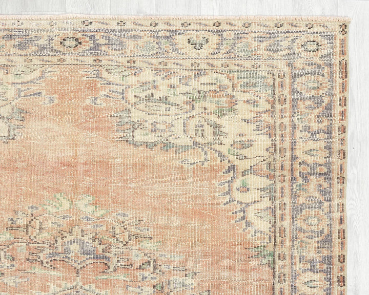 Multicolor Turkish Oushak Rug 4'11" x 7'1" Hand-Knotted | No. VR84072