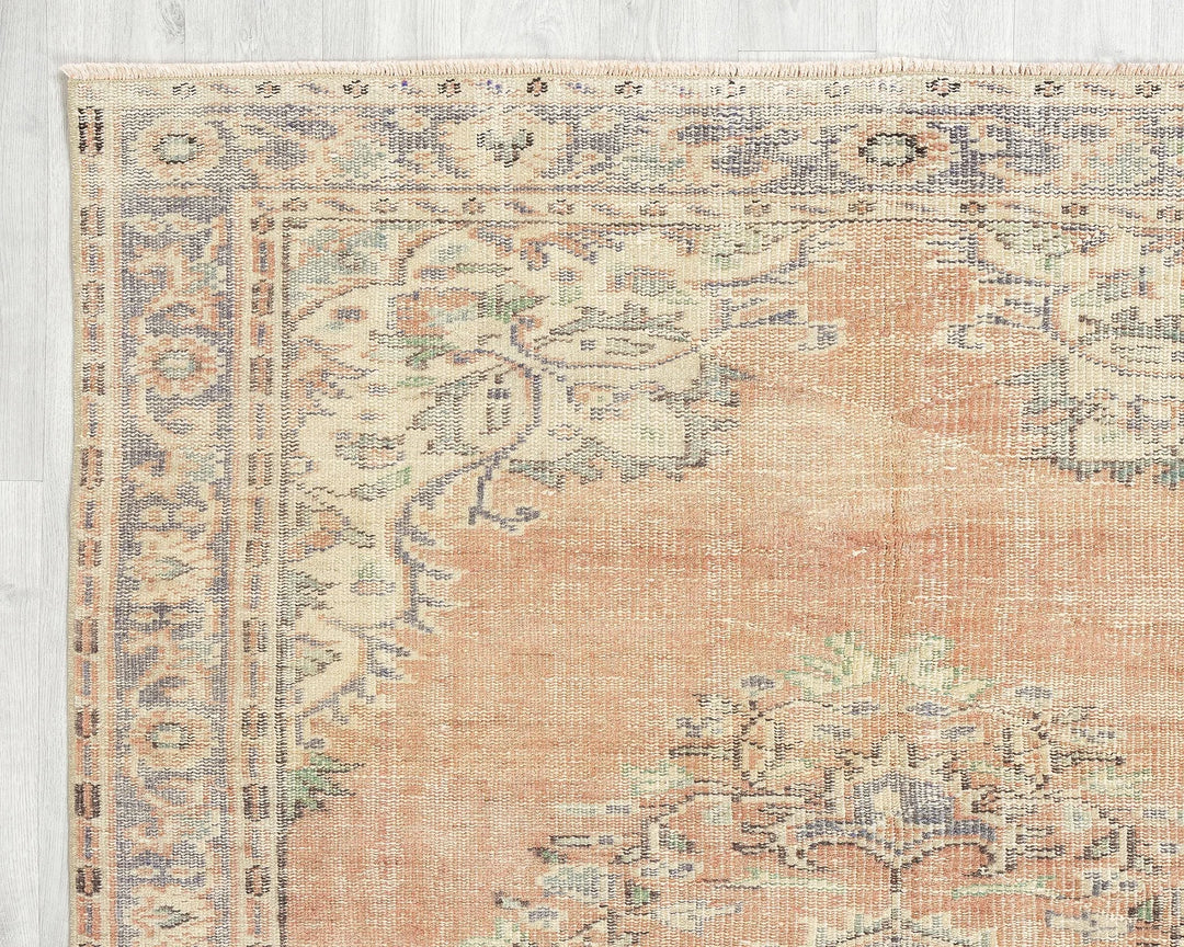 Multicolor Turkish Oushak Rug 4'11" x 7'1" Hand-Knotted | No. VR84072