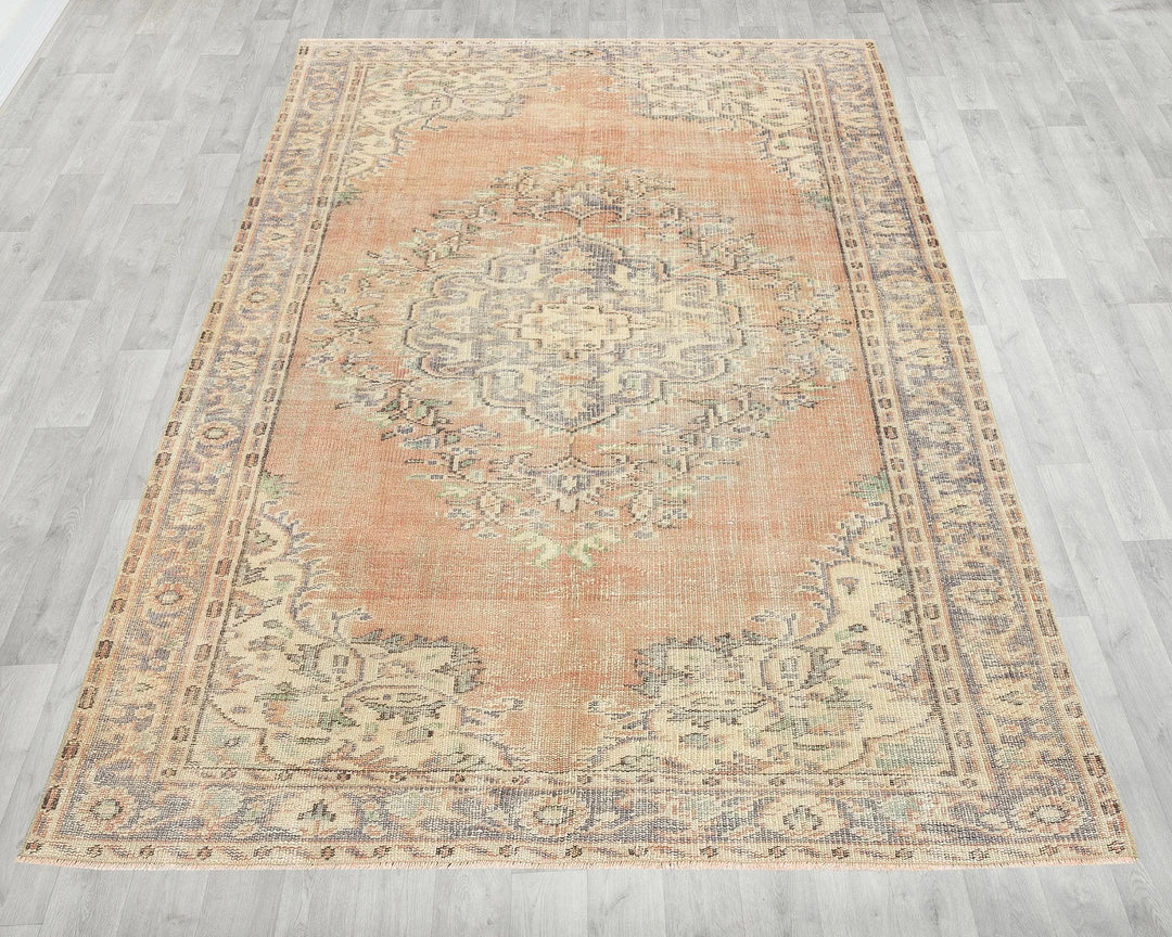 Multicolor Turkish Oushak Rug 4'11" x 7'1" Hand-Knotted | No. VR84072