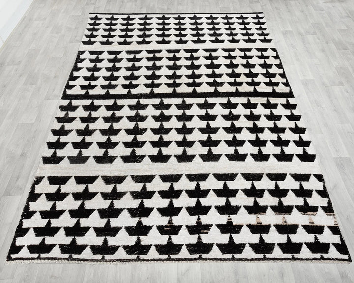 Black Vintage Turkish Rug 9' 4" x 12' 10" | No. VR84077