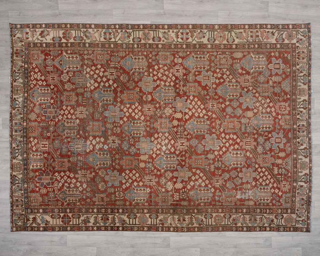 Multicolor Turkish Oushak Rug 7' 3" x 9' 10" Hand-Knotted | No. VR84185