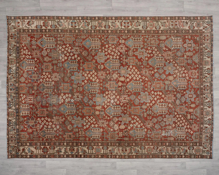 Multicolor Turkish Oushak Rug 7' 3" x 9' 10" Hand-Knotted | No. VR84185