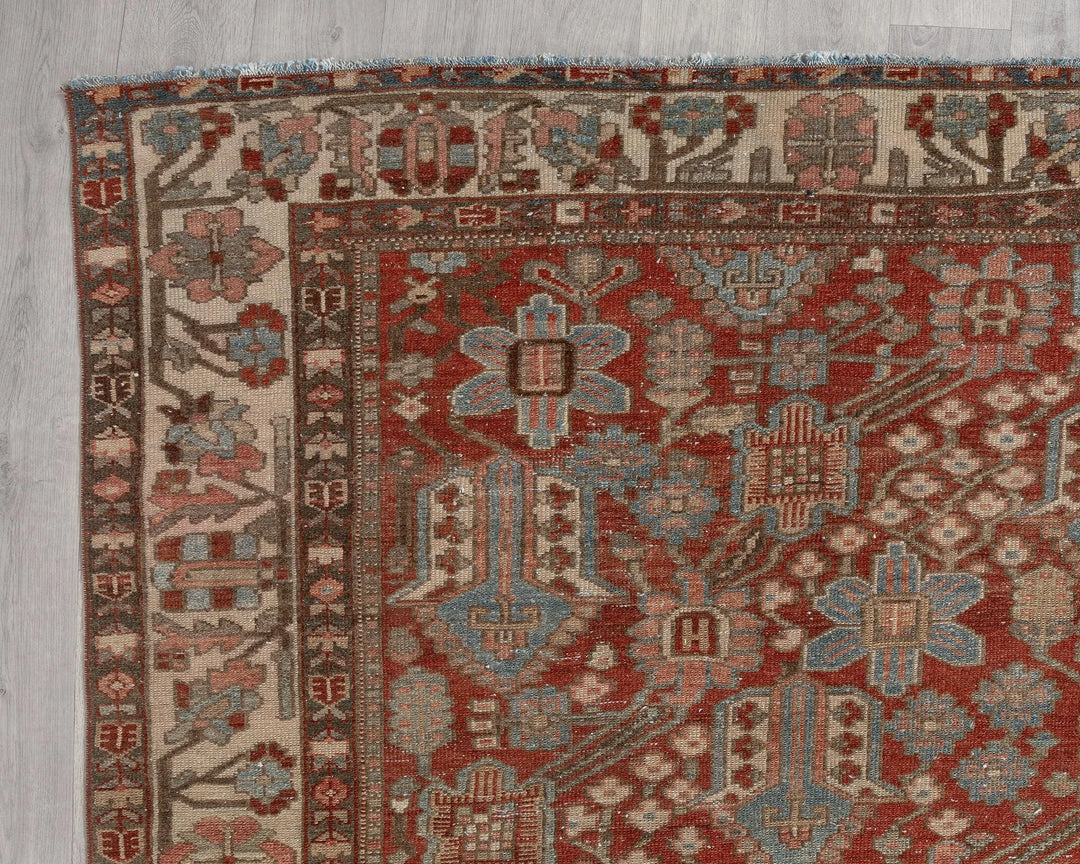 Multicolor Turkish Oushak Rug 7' 3" x 9' 10" Hand-Knotted | No. VR84185